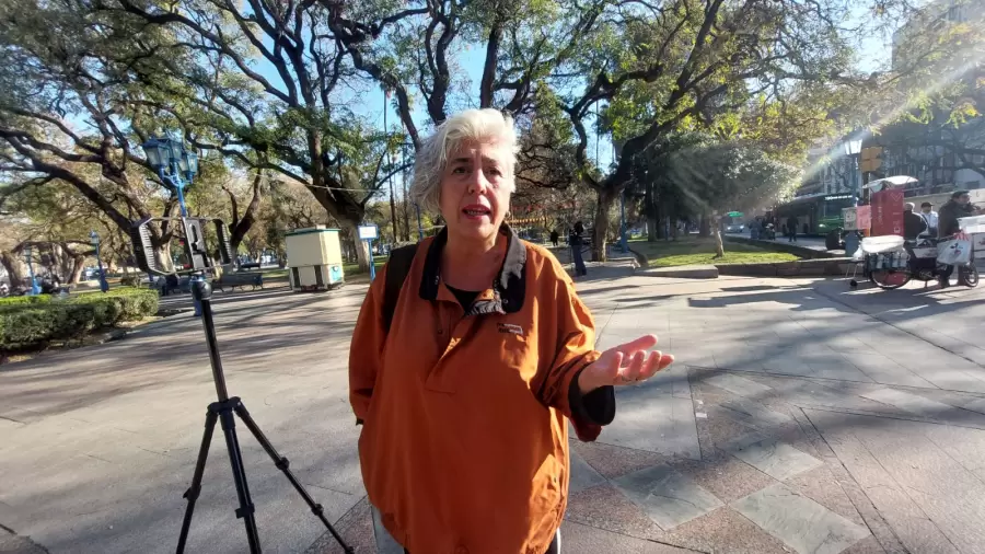 Raquel Blas, dirigente sindical autoconvocada, apunt� contra el gobierno de Cornejo por intentar legalizar la precarizaci�n laboral en el Estado.