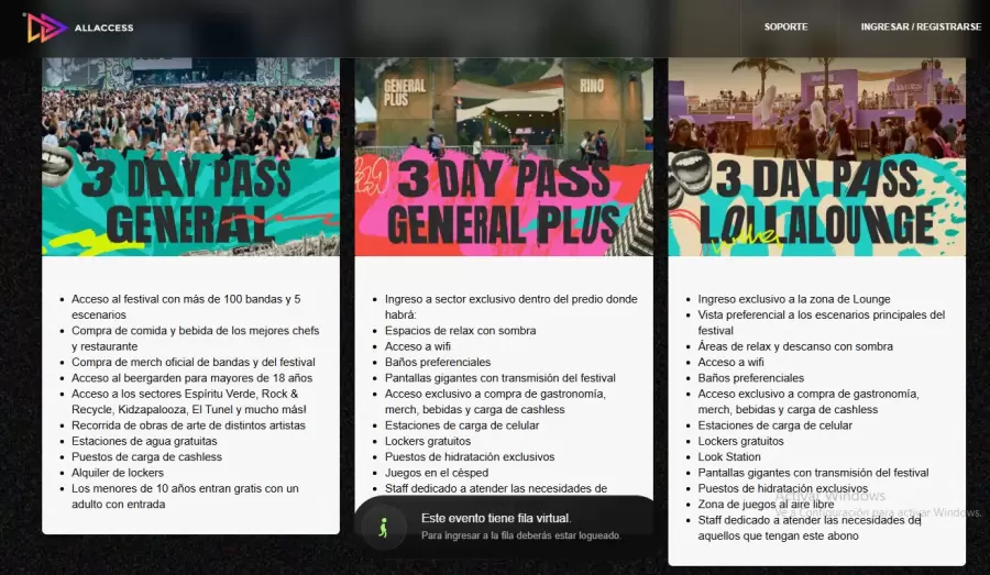 Entradas Lolla