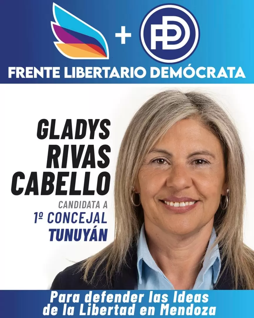 Gladys Rivas Cabello candidata a concejal por Tunuy�n del Frente Libertario Dem�crata