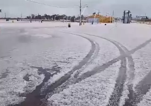 Granizo en el autdromo General San Martn/ Fuente: Captura de pantalla