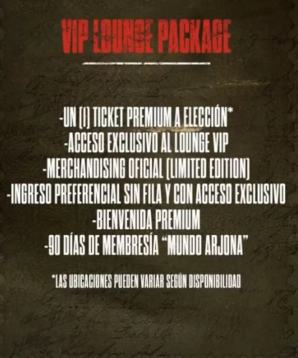 VIP Ricardo Arjona