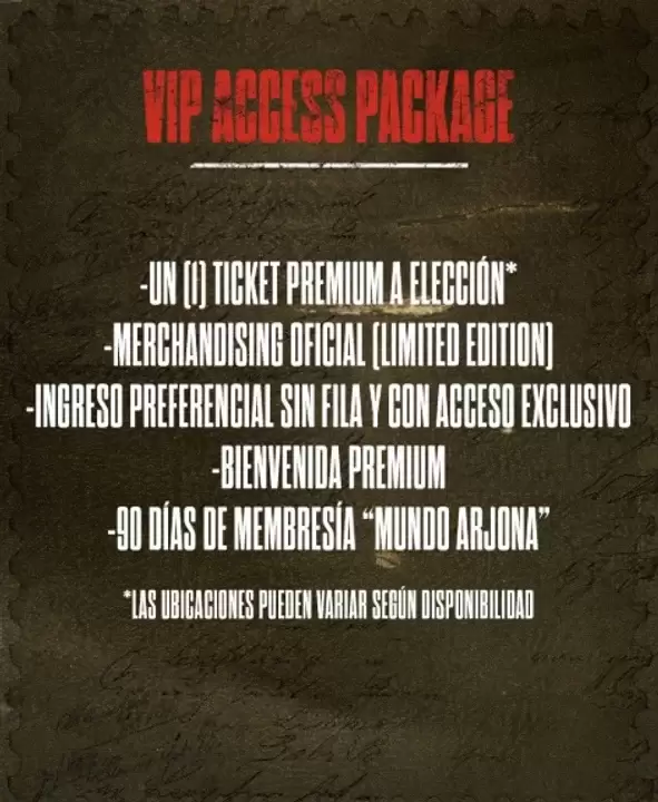 VIP 1 Ricardo Arjona