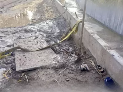 El lugar donde la mujer fue rescatada.