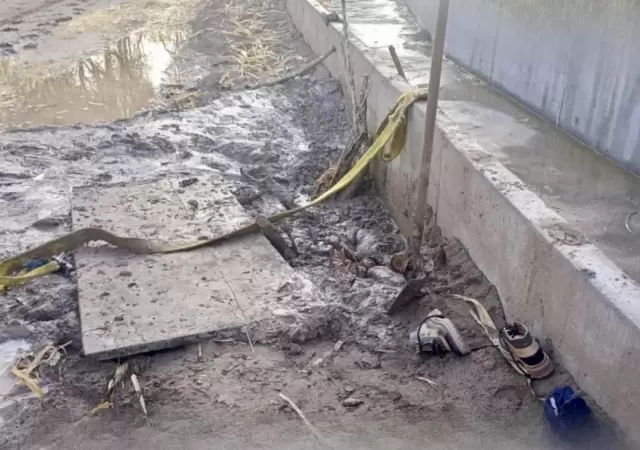 El lugar donde la mujer fue rescatada.