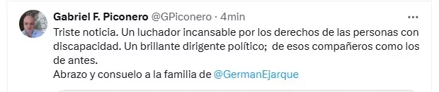 Despedida a Germ�n Ejarque/ Fuente: X