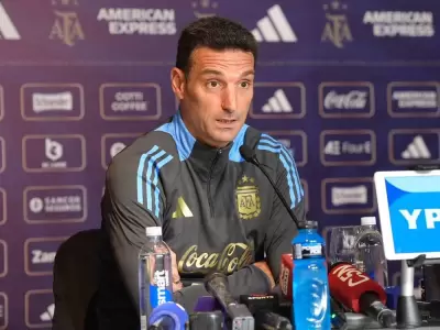 La emoci�n de Scaloni.