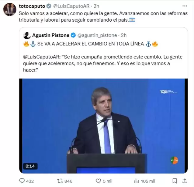 X de Luis Caputo