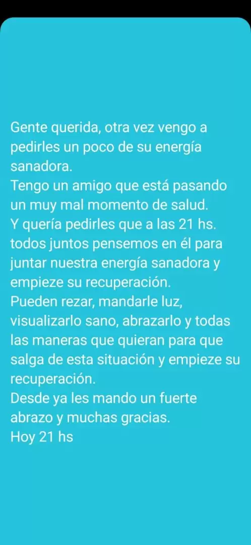 Los pedidos de buena vibra para el m�sico mendocino