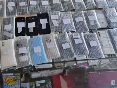 Celulares decomisados en Guaymall�n/ Fuente: Ministerio de Seguridad de Mendoza