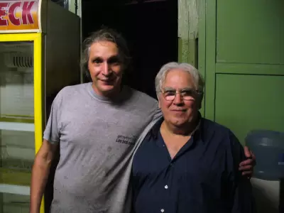 Marcelo Rinaldi junto al Tata Cedr�n