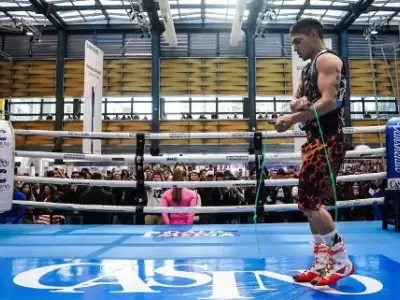 El Puma Mart�nez hizo un entrenamiento a puertas abiertas