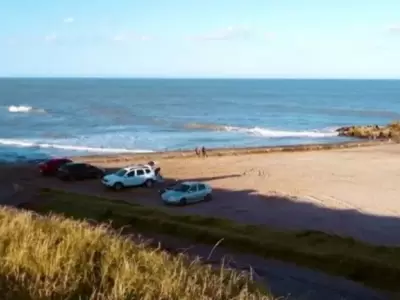 El sector de la costa donde apareci� el cad�ver. (Gentileza: Cr�nica)