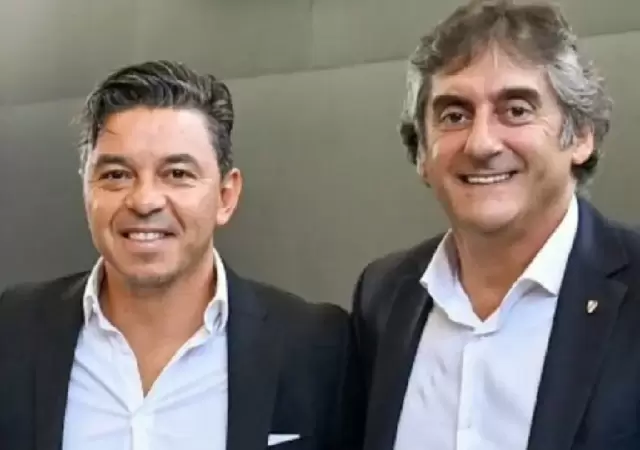 Marcelo Gallardo junto a Enzo Francescoli