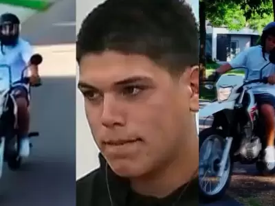 Thiago Medina, a bordo de la moto con la que sufri� el grave accidente.