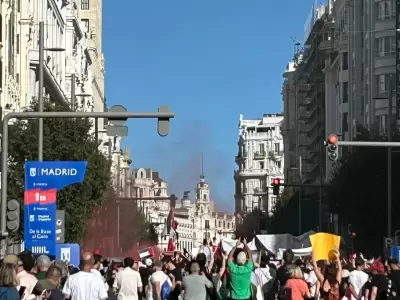 La protesta en Madrid