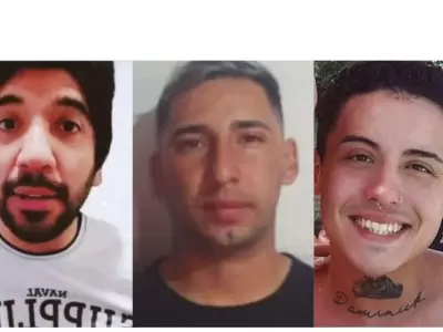 Nataniel Guzman, Juan Manuel Mart�nez Araujo y Sebasti�n Codina Bandes son buscados en Mendoza/ Fuente: Ministerio de Seguridad