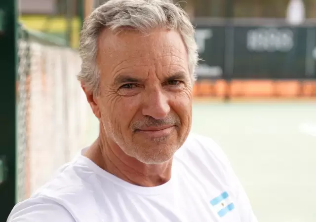 Javier Frana, capit�n del equipo argentino de la Davis