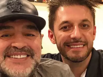 Otros tiempos: Diego junto a Mat�as Morla.