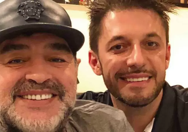 Otros tiempos: Diego junto a Mat�as Morla.
