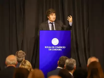 Es la segunda vez que Javier Milei expone en la Bolsa de Comercio de C�rdoba. (Foto: archivo web)