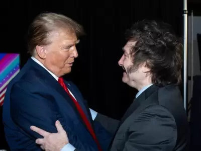 Donald Trump y Javier Milei en un encuentro anterior. (Foto: archivo web)