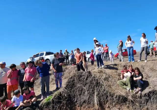 La comunidad entrerriana se moviliz� ante el importante hallazgo. Imagen: gentileza Gobierno de Entre R�os