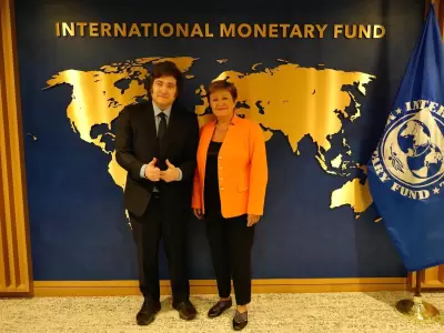 Javier Milei junto a Kristalina Georgieva.