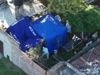 Operativo en el que fueron encontrados los cuerpos de las tres amigas desaparecidas en La Matanza/ Fuente: Google