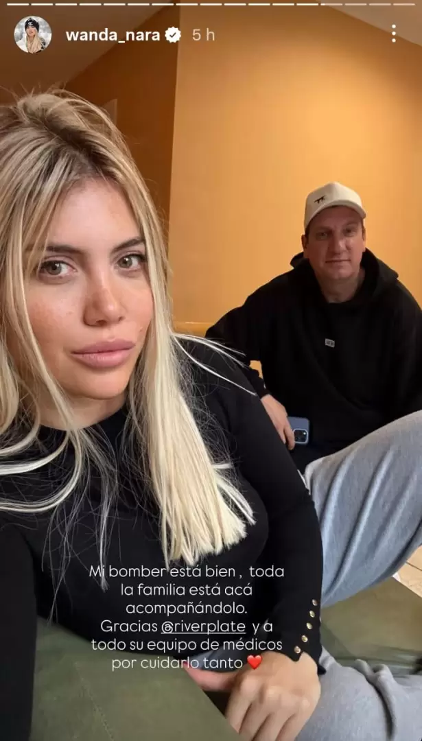Valentino L�pez, el hijo de Wanda y Maxi fue operado este s�bado/ Fuente: Instagram Wanda Nara