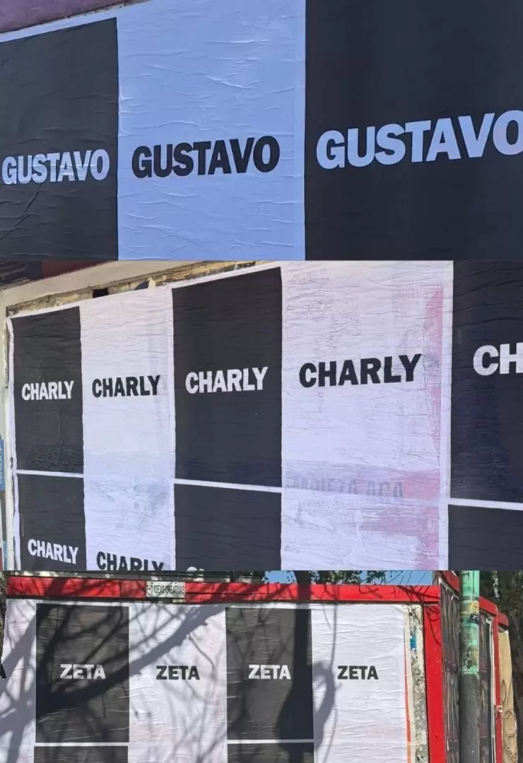 Afiches con los nombres de Gustavo, Charly y Zeta invaden Buenos Aires, avivando la esperanza de un regreso de Soda Stereo.