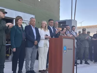 Con un tono enf�tico, la ministra de Seguridad de la Naci�n, Patricia Bullrich, abri� su discurso agradeciendo a las autoridades presentes. /