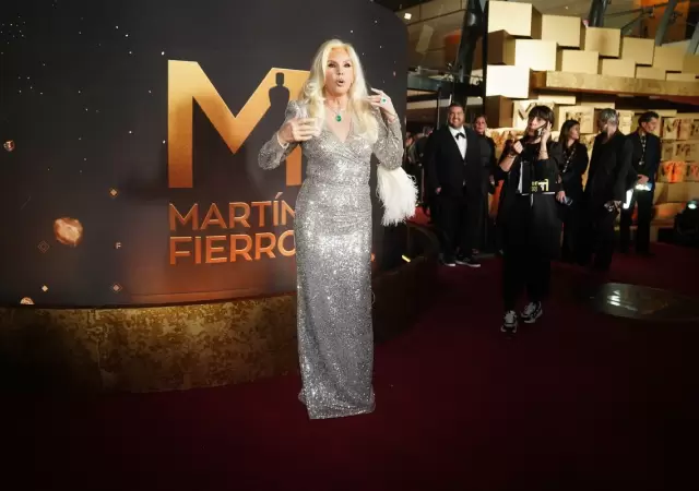 Susana Gim�nez apost� por el plateado y deslumbr� en la alfombra roja.
