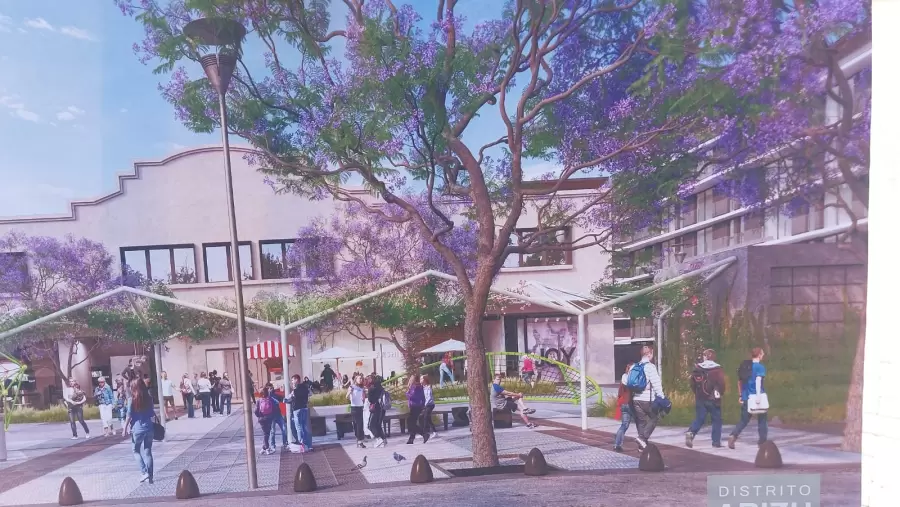 Un aspecto de la importante obra edilicia en Godoy Cruz. (Foto: Ciudadano.News)