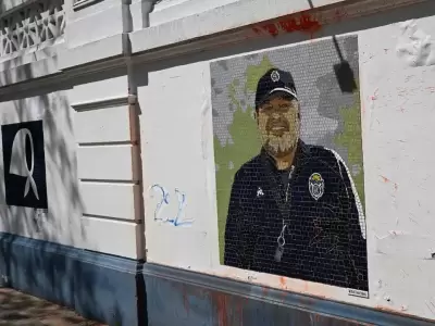 El mural del Diego, quien dirigi� al Tripero.