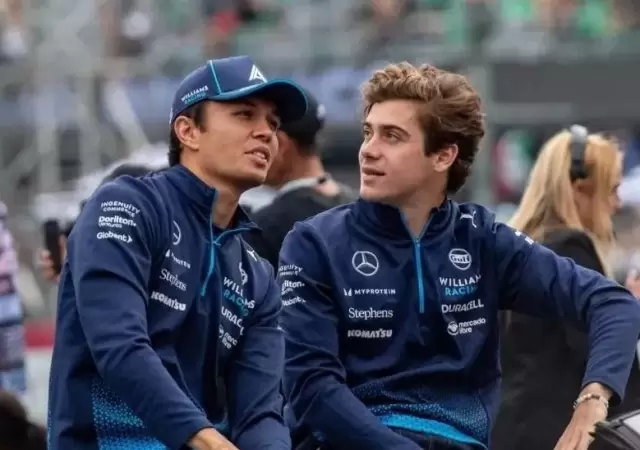 Franco Colapinto junto con Alex Albon/ Fuente: Redes Sociales de Williams