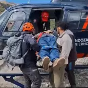 Lo rescataron tras caer del caballo en Potrerillos y fue trasladado en helic�ptero