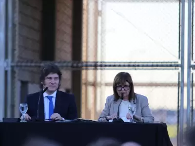 Milei y Bullrich en el penal de Ezeiza