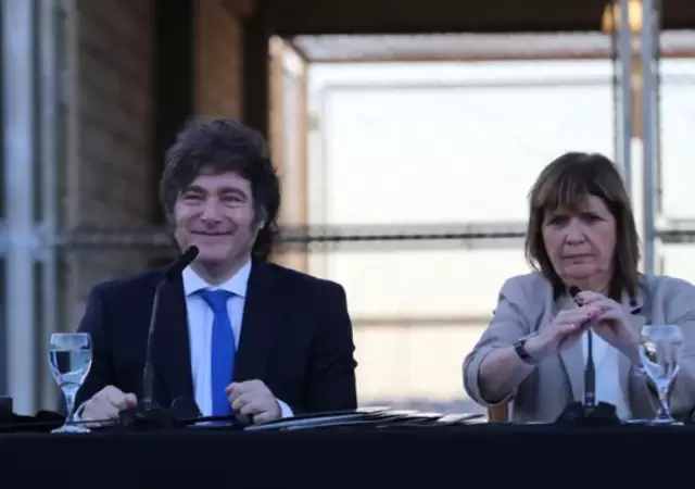 El presidente Javier Milei y la ministra de Seguridad, Patricia Bullrich, presentaron un proyecto de reforma del C�digo Penal.