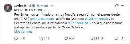 X de Javier Milei