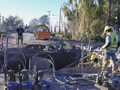 Obras de reparaci�n en Los Corralitos