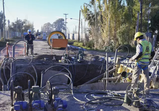 Obras de reparaci�n en Los Corralitos