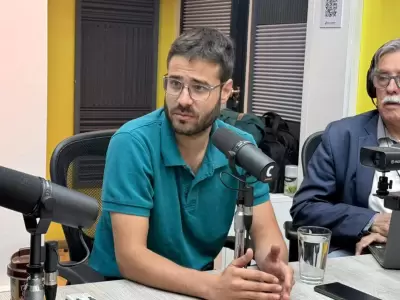 Emanuel Fugazotto en los estudios de C�rculo Pol�tico