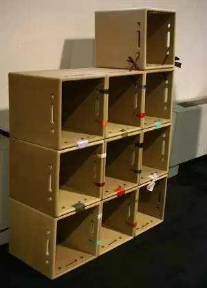 Organizadores con cajas de cart�n/ Fuente Pinteres