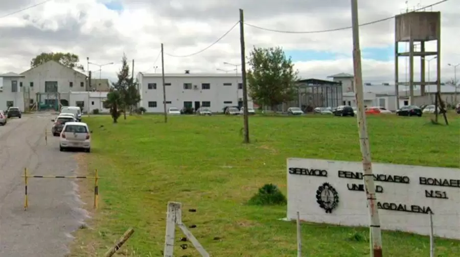 Exterior del Penal de Magdalena, donde se encuentra en estos momentos Morena Rial.