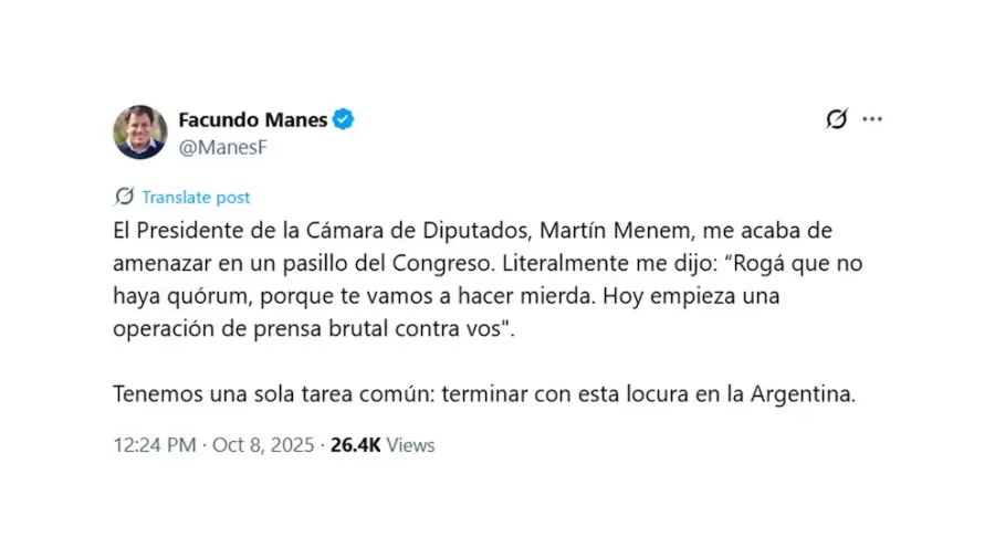 La publicaci�n de Facundo Manes.