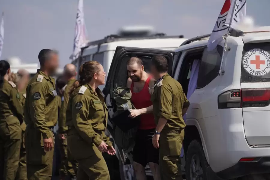 El momento de la liberaci�n de rehenes en Israel