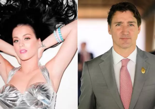 Katy Perry y Justin Trudeau fueron fotografiados en un yate a puro beso.