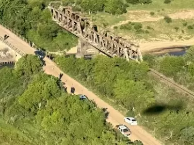 La zona del arroyo Yeru�, en Entre R�os, donde encontraron el cuerpo con orificios de bala.