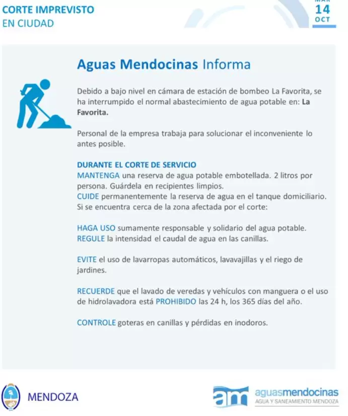 Aviso de Aguas Mendocinas