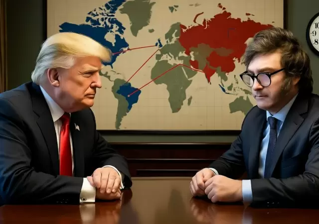 Donald Trump que pone en jaque la inversi�n china en Argentina.
-Imagen generada con IA-